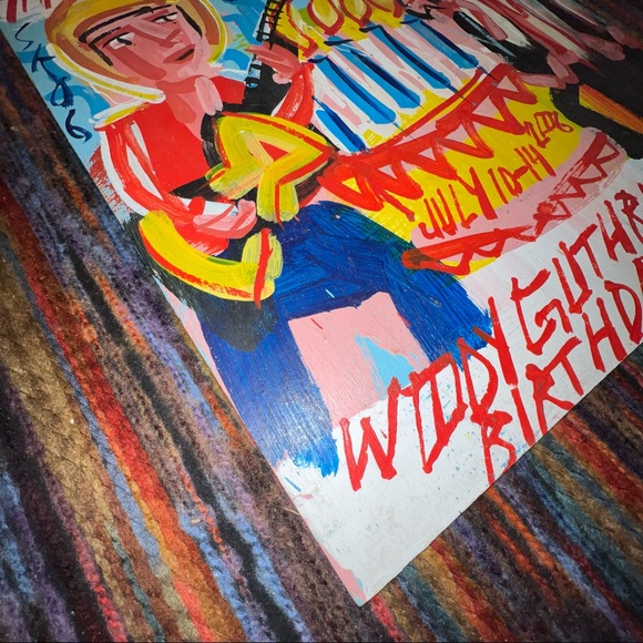 Steve Keene Happy Birthday Woody Guthrie Birthday Week The Klezmatics Artwork - Picture 5 of 8